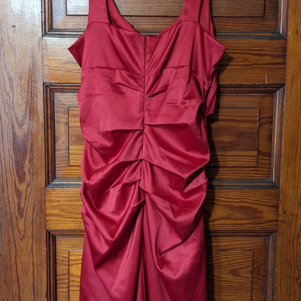Beautiful red satin party dress